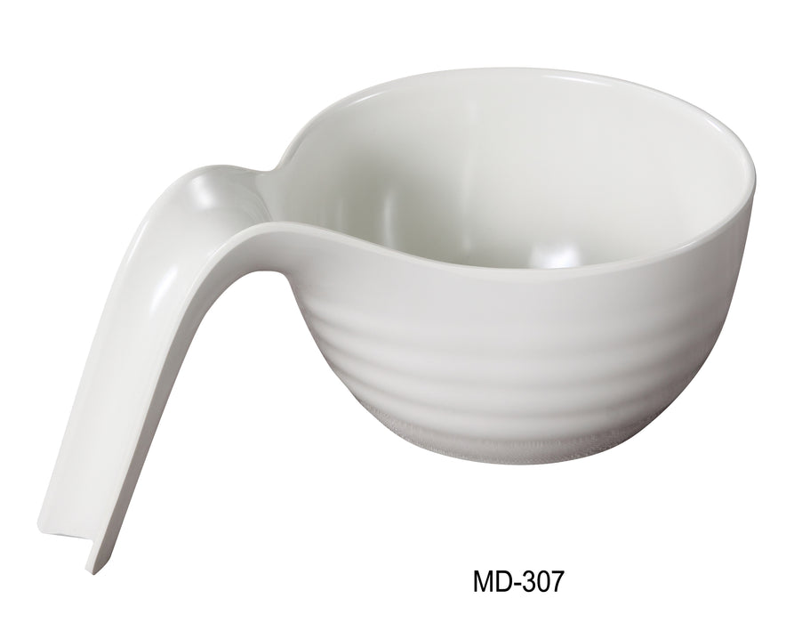 Yanco MD-307 Milando Serving Bowl, Shape: Abstract, Color: White, Material: Melamine, Pack of 12