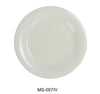 Yanco MS-007IV Mile Stone Wide Rim Round Plate, Shape: Round, Color: Ivory, Material: Melamine, Pack of 48