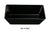 Yanco RM-610BK Rome Rectangular Deep Plate, Melamine, Pack of 24 (2 Dz)