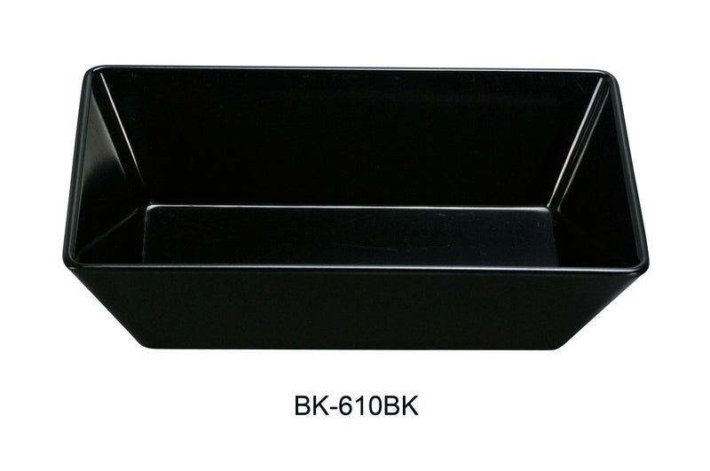 Yanco RM-610BK Rome Rectangular Deep Plate, Melamine, Pack of 24 (2 Dz)