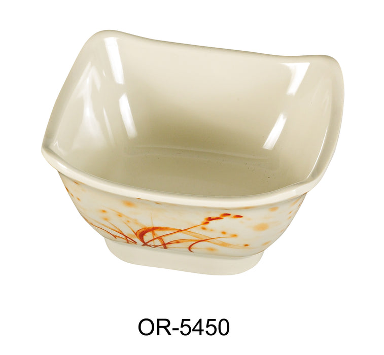 Yanco Orchis OR-5450 4.75" Square Bowl, Melamine, Pack of 48 (4 Dz)