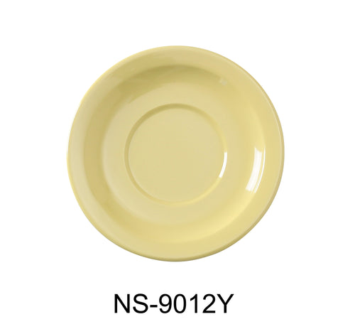 Yanco NS-9012Y Nessico 5.5" Saucer, Shape: Round, Color: Yellow, Material: Melamine, Pack of 48