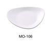 Yanco MO-106 Moderne 6" Triangle Plate, Shape: Triangular, Color: White, Material: Melamine, Pack of 48