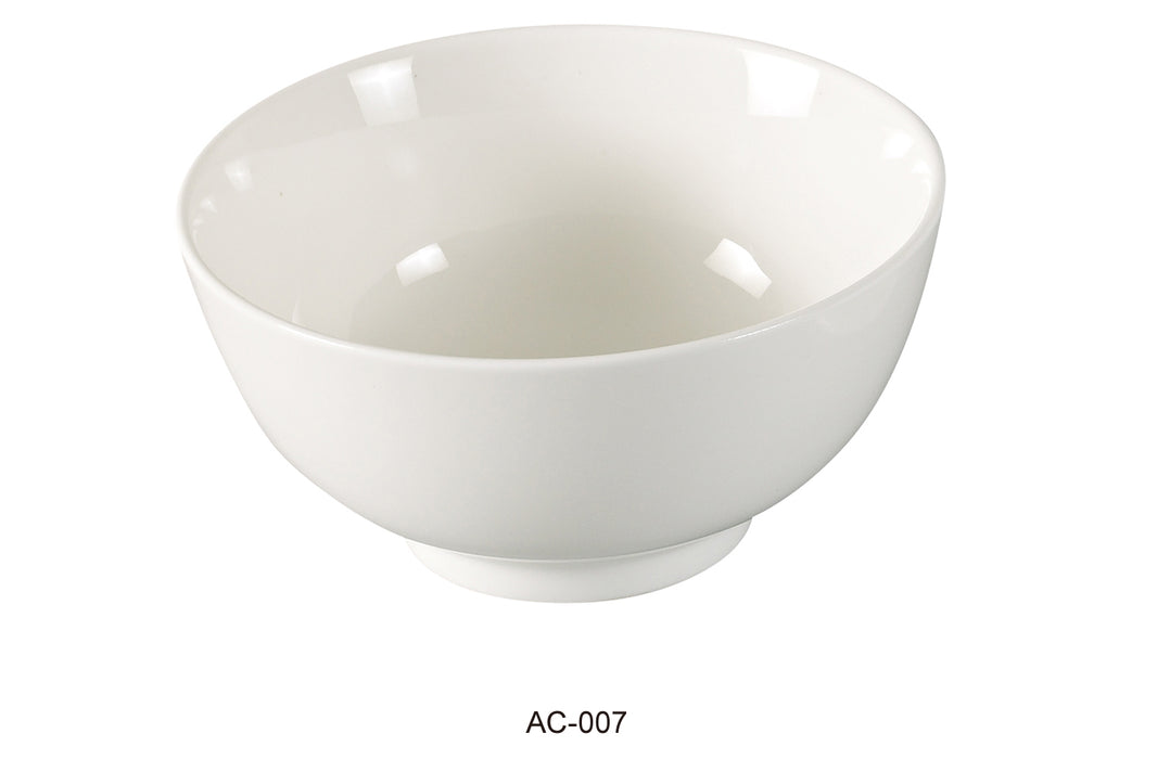 Yanco AC-007 ABCO 4.5" Rice Bowl, Shape: Round, Color: White, Material: China, Pack of 48