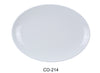 Yanco CO-214 Coupe Pattern Oval Platter, Shape: Oval, Color: White, Material: Melamine, Pack of 12