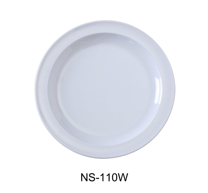 Yanco Nessico NS-110W Round Dinner Plate, Melamine, Pack of 24 (2 Dz)