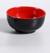 Yanco CR-560 Black and Red Two-Tone Bowl, Shape: Round, Color: Black and Red, Material: Melamine, Pack of 48