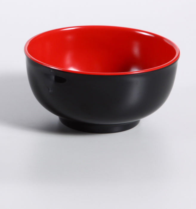 Yanco CR-560 Black and Red Two-Tone Bowl, Shape: Round, Color: Black and Red, Material: Melamine, Pack of 48