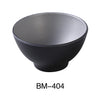 Yanco BM-404 Birmingham 4 1/2" X 2 3/4" RICE / SOUP BOWL 10 OZ, Shape: Round, Color: Gray and Black, Material: Melamine, Pack of 48