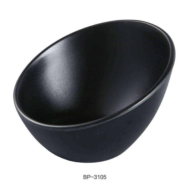 Yanco BP-3105 Black Pearl-2 Sheer Bowl, Shape: Round, Color: Black, Material: Melamine, Pack of 48