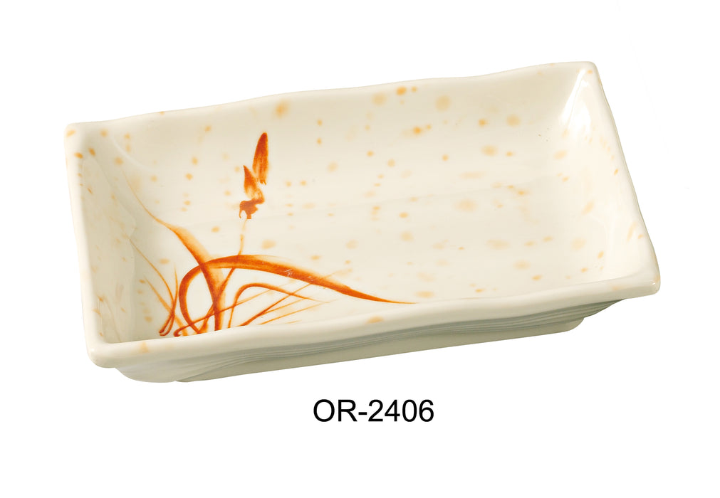 Yanco Orchis OR-2406 Rectangular Plate, Melamine, Pack of 72 (6 Dz)