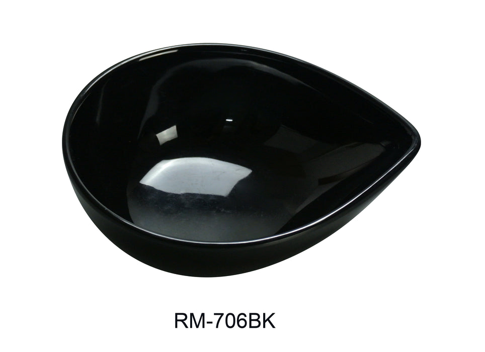Yanco RM-706BK Rome Water Drop Shape Dish, Melamine, Pack of 48 (4 Dz)
