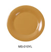 Yanco MS-010YL Mile Stone Wide Rim Round Plate, Shape: Round, Color: Yellow, Material: Melamine, Pack of 24