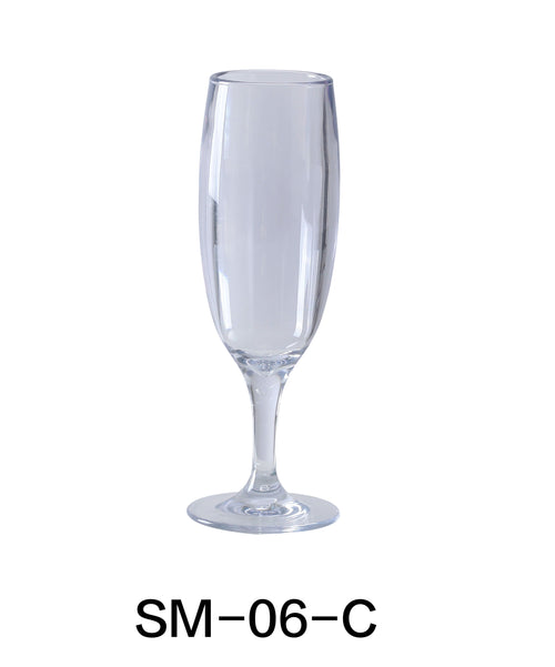Yanco SM-06-C Stemware Champagne Glass, , Color: Clear, Material: Plastic, Pack of 24