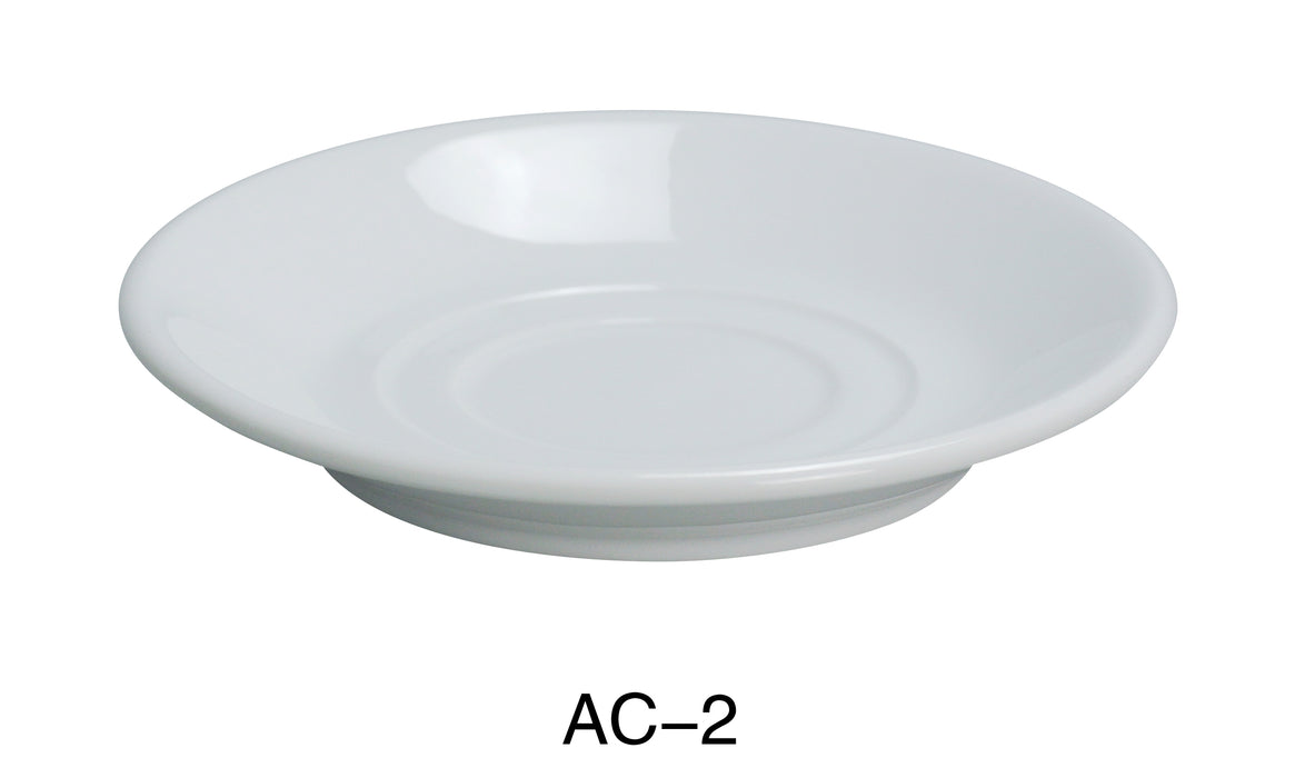 Yanco AC-2 ABCO Saucer, Shape: Round, Color: White, Material: China, Pack of 36