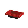 Yanco CR-4046 Black and Red Two-Tone Rectangualar Sauce Dish, Shape: Rectangular, Color: Black and Red, Material: Melamine, Pack of 72