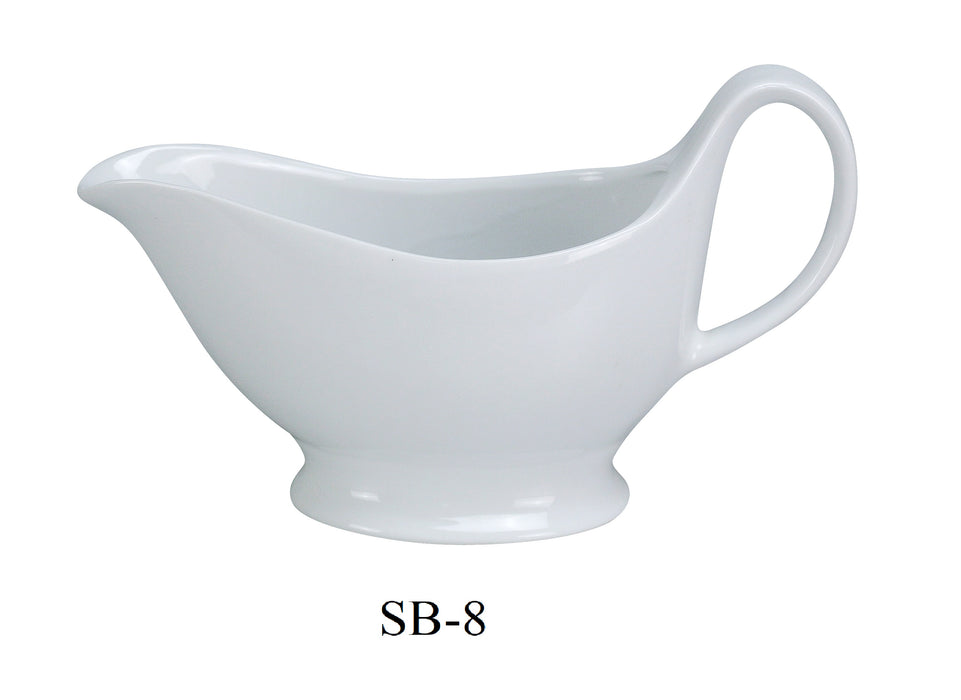 Yanco SB-8 Sauce Boat, , Color: White, Material: China, Pack of 24