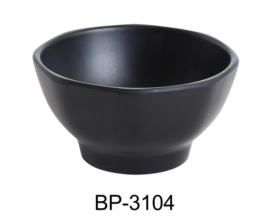 Yanco BP-3104 Black Pearl 4.5"  MISO SOUP BOWL 10 OZ, Shape: Round, Color: Black, Material: Melamine, Pack of 48