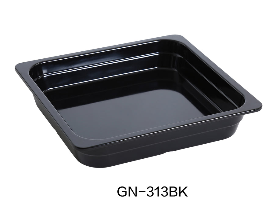 Yanco GN-313BK GN PAN 14" L X 12.75" W X 2.5" H PAN, Shape: Rectangular, Color: Black, Material: Melamine, Pack of 6