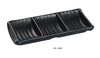Yanco BP-4030 Black Pearl-2 Triple Sauce Dish, Shape: Rectangular, Color: Black, Material: Melamine, Pack of 48