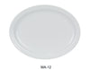 Yanco MA-12 Mayor 10.25" Narrow Rim Platter, Shape: Oval, Color: White, Material: China, Pack of 24
