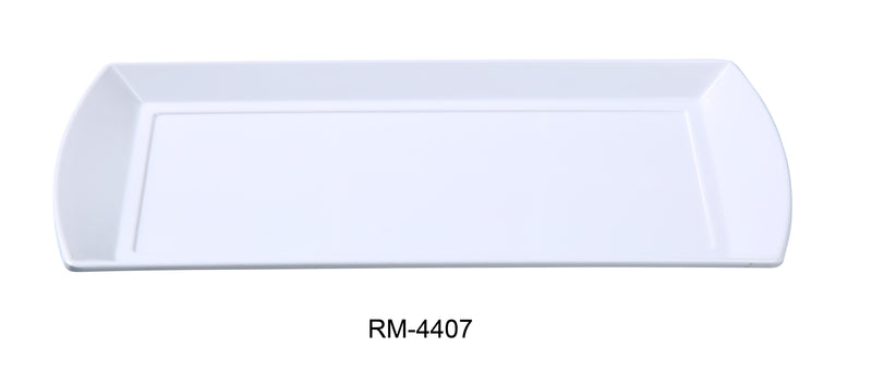 Yanco RM-4407 Rome Rectangular Plate, Melamine, Pack of 24 (2 Dz)