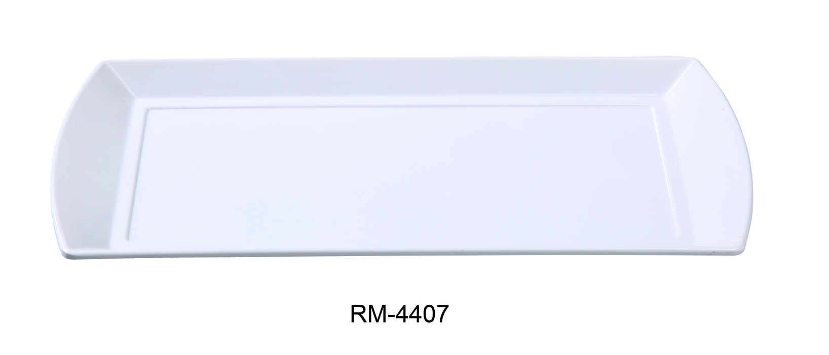 Yanco RM-4407 Rome Rectangular Plate, Melamine, Pack of 24 (2 Dz)
