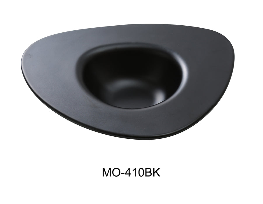 Yanco MO-410BK Moderne 10.5" Dessert Plate 10 OZ, Shape: Triangular, Color: Black, Material: Melamine, Pack of 24