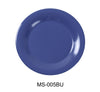 Yanco MS-005BU Mile Stone Wide Rim Round Plate, Shape: Round, Color: Blue, Material: Melamine, Pack of 48
