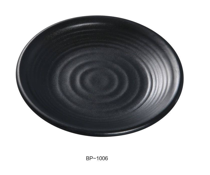 Yanco BP-1006 Black pearl-1 Round Plate, Shape: Round, Color: Black, Material: Melamine, Pack of 48