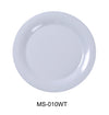 Yanco MS-010WT Mile Stone Wide Rim Round Plate, Shape: Round, Color: White, Material: Melamine, Pack of 24