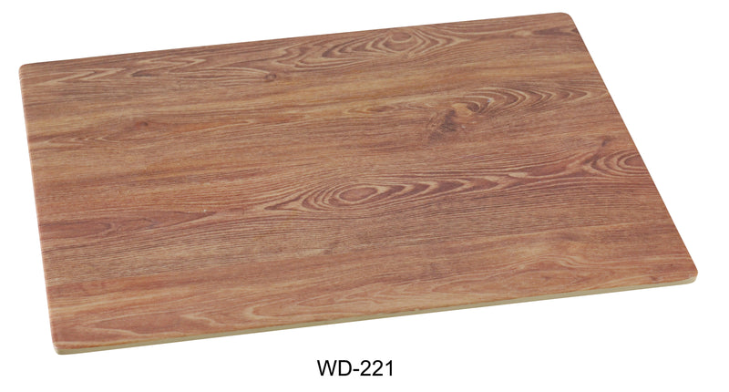 Yanco WD-221 Rectangular Wooden Tray, Melamine, Pack of 6