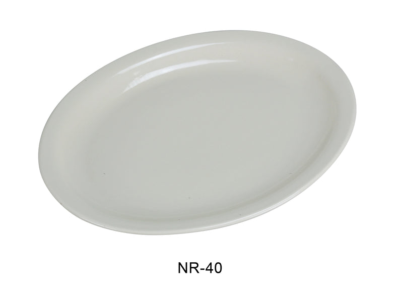 Yanco NR-40 Normandy Platter, Shape: Oval, Color: White, Material: China, Pack of 36