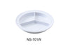 Yanco NS-701W Nessico Deep Compartment Plate, Shape: Round, Color: White, Material: Melamine, Pack of 24