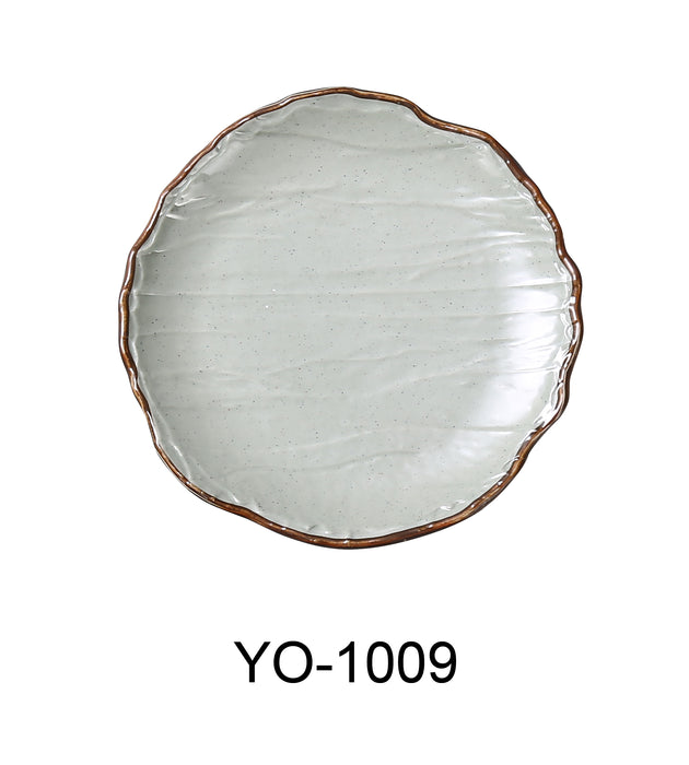 Yanco YO-1009 Yoto 9" X 1" Round Coupe Plate, Melamine, Pack of 24 (2 Dz)