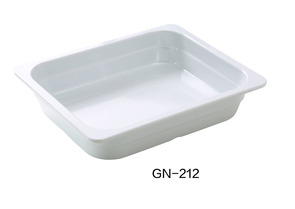Yanco GN-212 GN PAN 12.75"L X 10.375"W X 2.5"H PAN, Shape: Rectangular, Color: White, Material: Melamine, Pack of 6