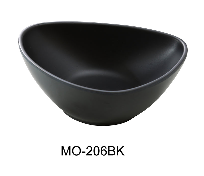 Yanco MO-206BK Moderne 6" DEEP Triangle Plate, Shape: Triangular, Color: Black, Material: Melamine, Pack of 48