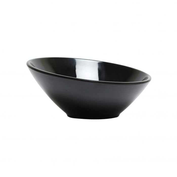 Thunder Group Melamine Asian 12 OZ CASCADING BOWL, MELAMINE, BLACK , 1 doz