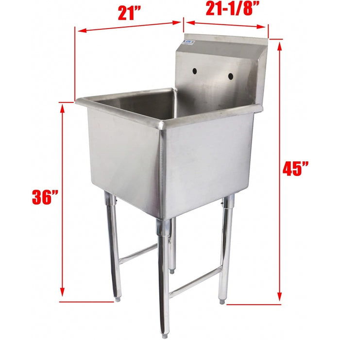 GSW Economy 1 Compartment Sink - No Drain Board