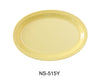 Yanco NS-515Y Nessico Oval Platter with Narrow Rim, Shape: Oval, Color: Yellow, Material: Melamine, Pack of 12