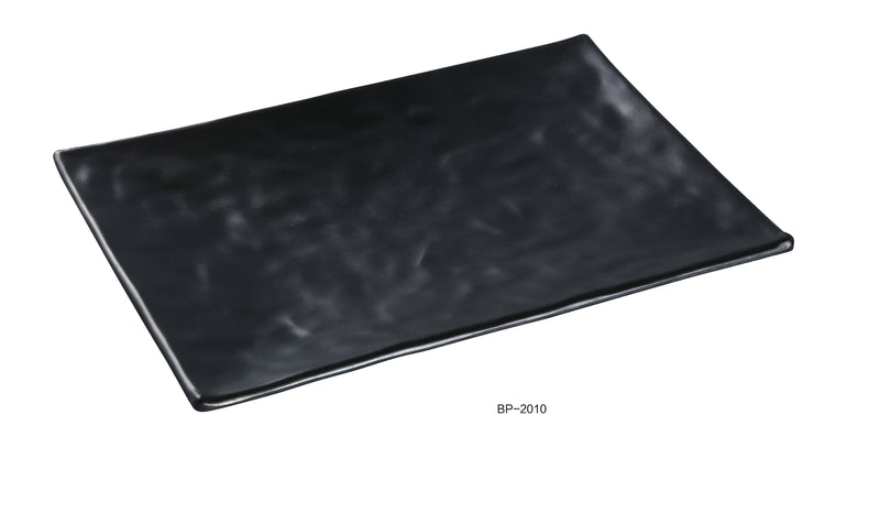 Yanco BP-2010 Black pearl-1 Rectangular Plate, Shape: Rectangular, Color: Black, Material: Melamine, Pack of 48
