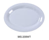 Yanco MS-209WT Mile Stone Oval Platter, Shape: Oval, Color: White, Material: Melamine, Pack of 24