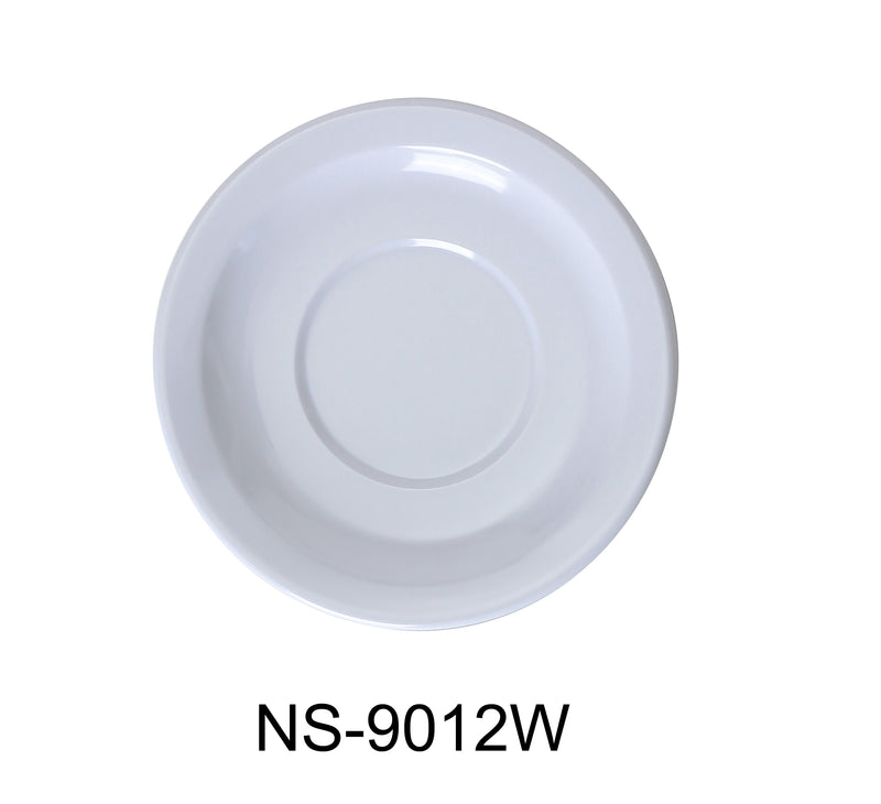 Yanco NS-9012W Coupe Pattern Saucer, Melamine, Pack of 48 (4 Dz)
