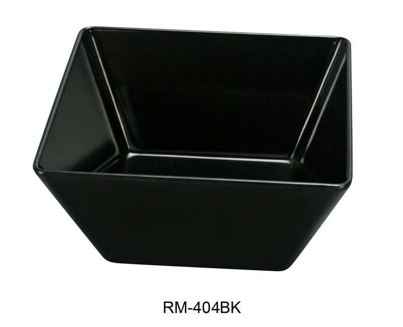 Yanco Rome RM-404BK Square Bowl, Melamine, Pack of 72 (6 Dz)