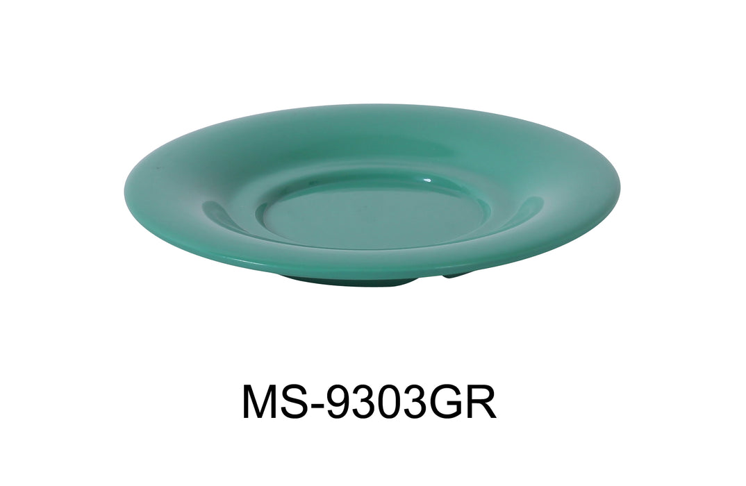 Yanco MS-9303GR Mile Stone Saucer For Model MS-303/313/5044/9018, Shape: Round, Color: Green, Material: Melamine, Pack of 48