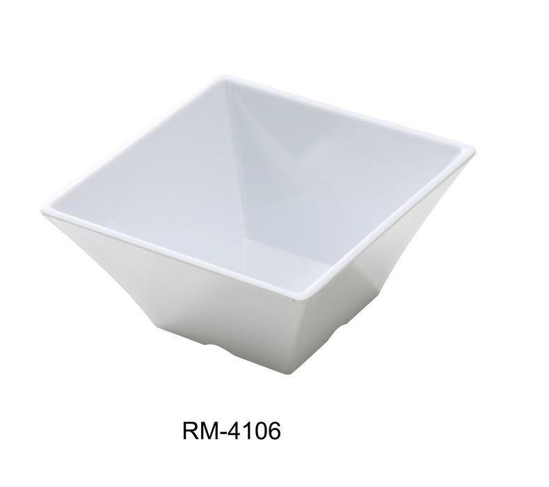 Yanco Rome RM-4106 6" Square Bowl, Melamine, 26 Oz, Pack of 24 (2 Dz)