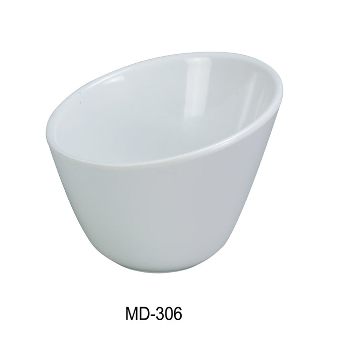 Yanco MD-306 Milando Serving Bowl, Shape: Abstract, Color: White, Material: Melamine, Pack of 24