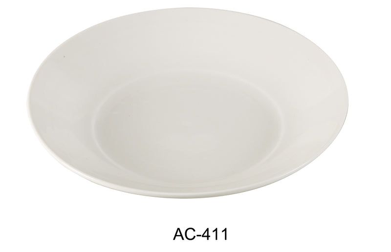 Yanco AC-411 ABCO 11.5" Salad Plate, Shape: Round, Color: White, Material: China, Pack of 12