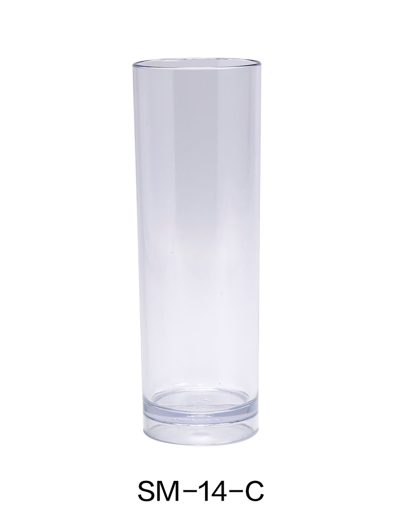 Yanco SM-14-C Stemware 14 OZ COLLINS, , Color: Clear, Material: Plastic, Pack of 24