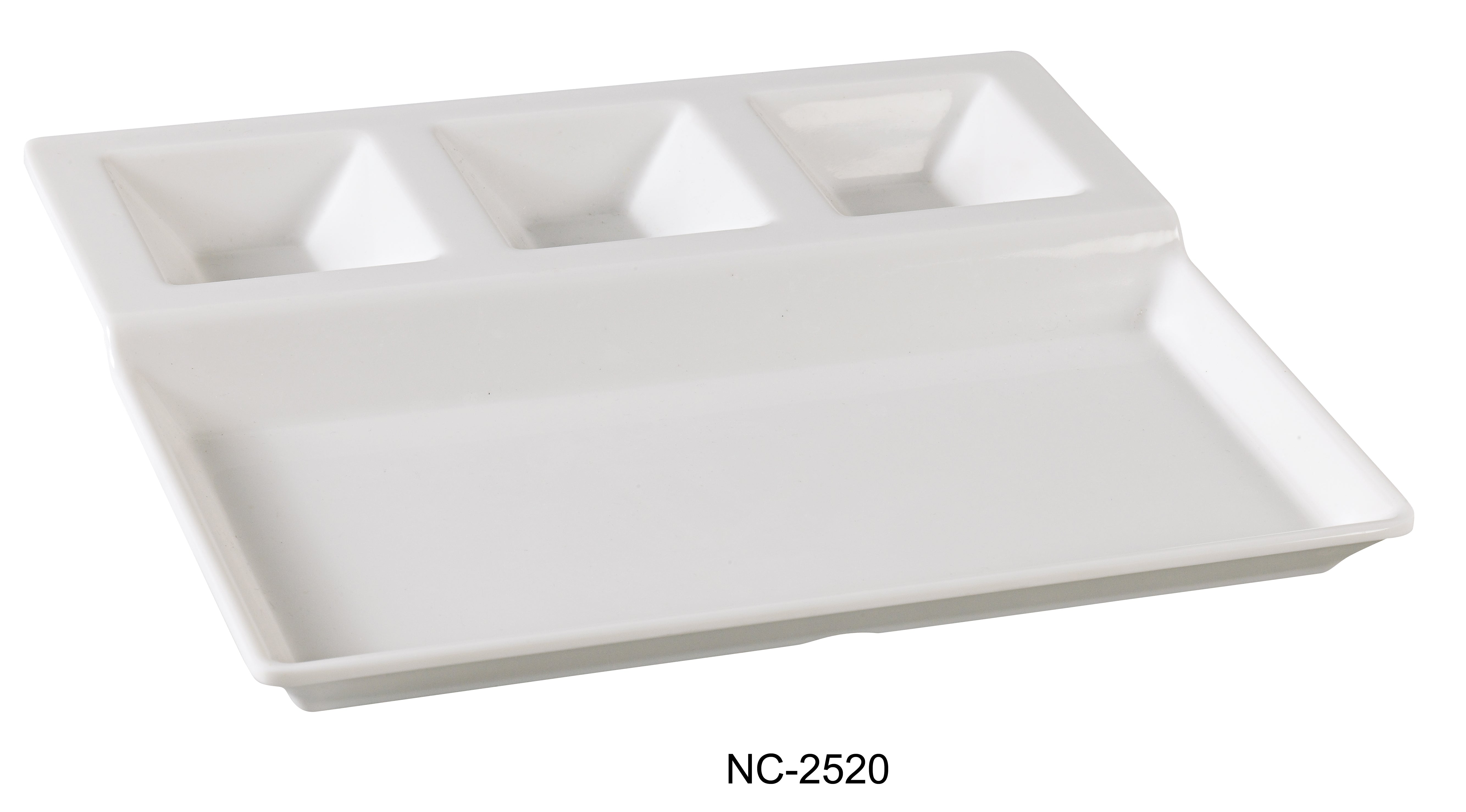 Yanco NC-2520 Compartment Collection 4-Divided Compartment, Shape: Rec ...